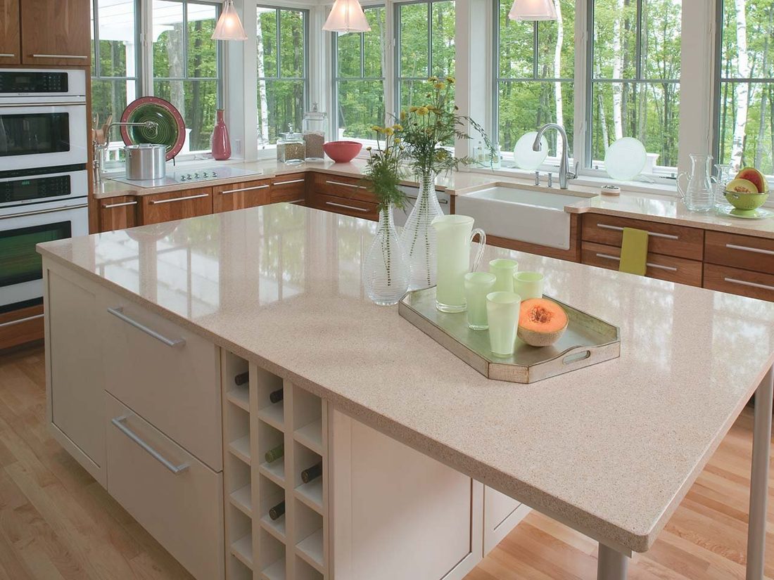 Cambria Cardiff Cream Cardiff Cream kitchen island and perimeter countertops