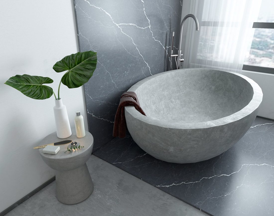 Cemento Cemento bathroom wall and floor