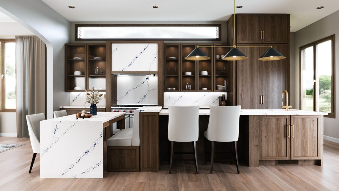 Cambria Inverness Cobalt In a room setting