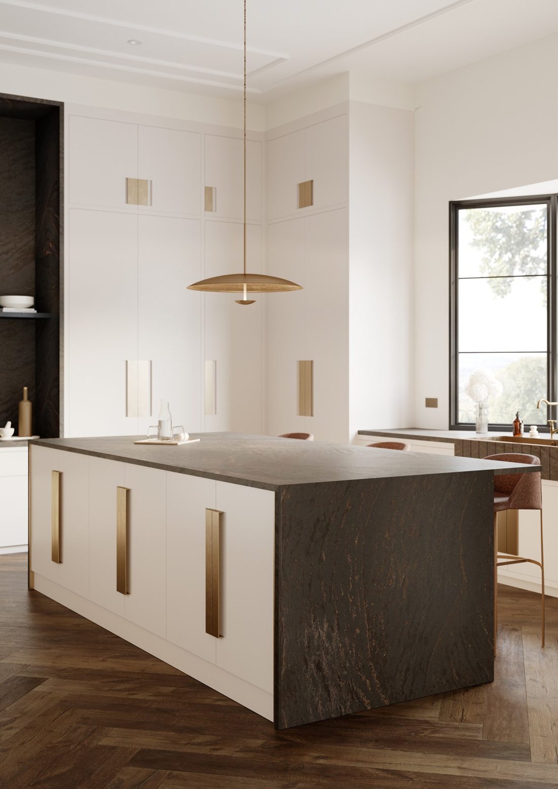 Cambria Remington Brass In a room setting