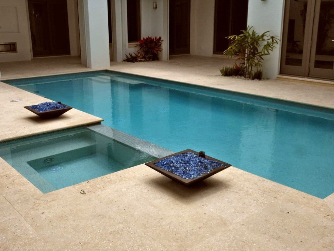 Atlantic Shell Stone Slab In a room setting