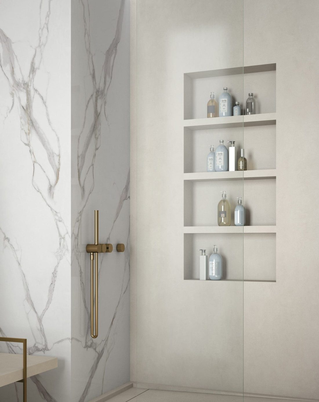 Infinity Calacatta Oro In a room setting