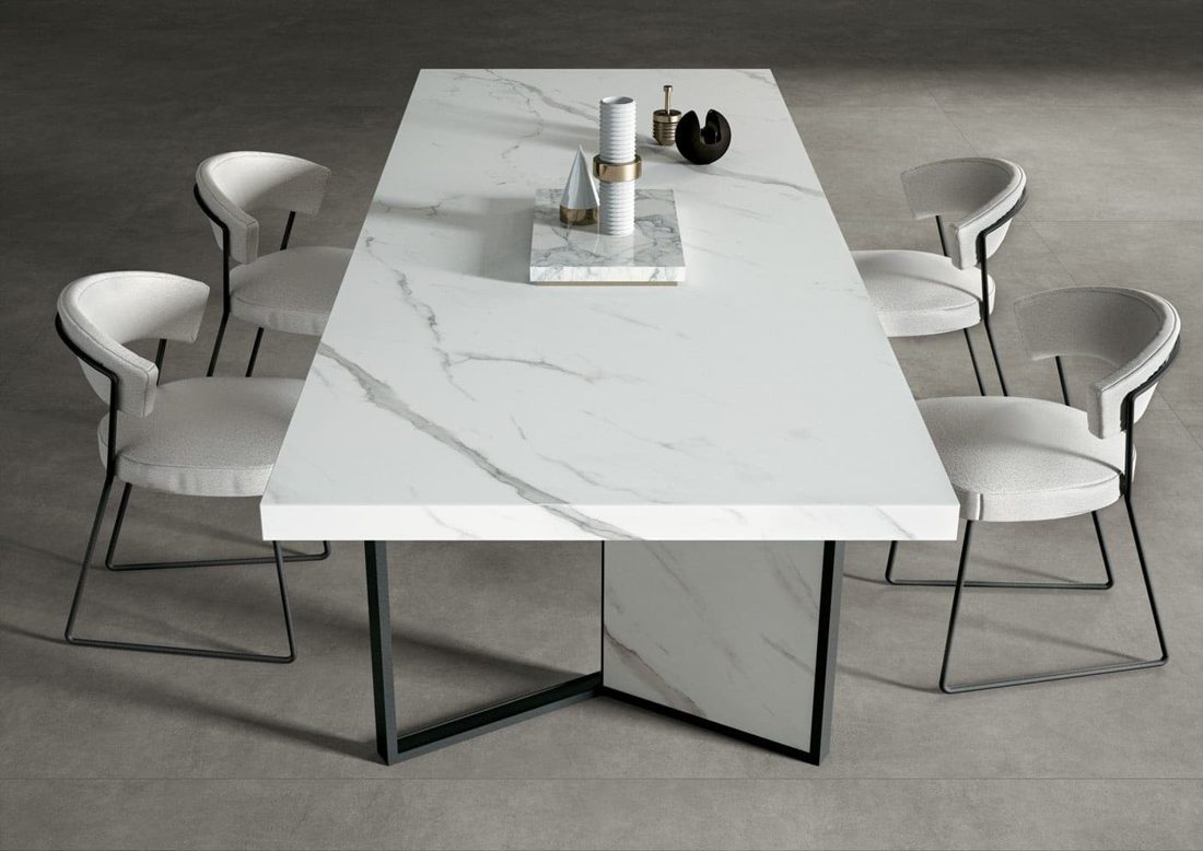 Infinity Concrete Grey In a room setting