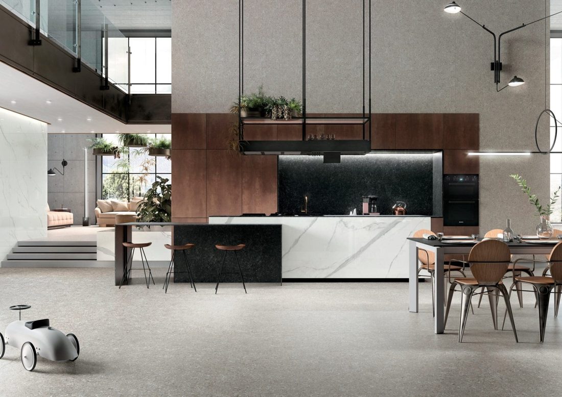 Infinity Extra Statuario In a room setting