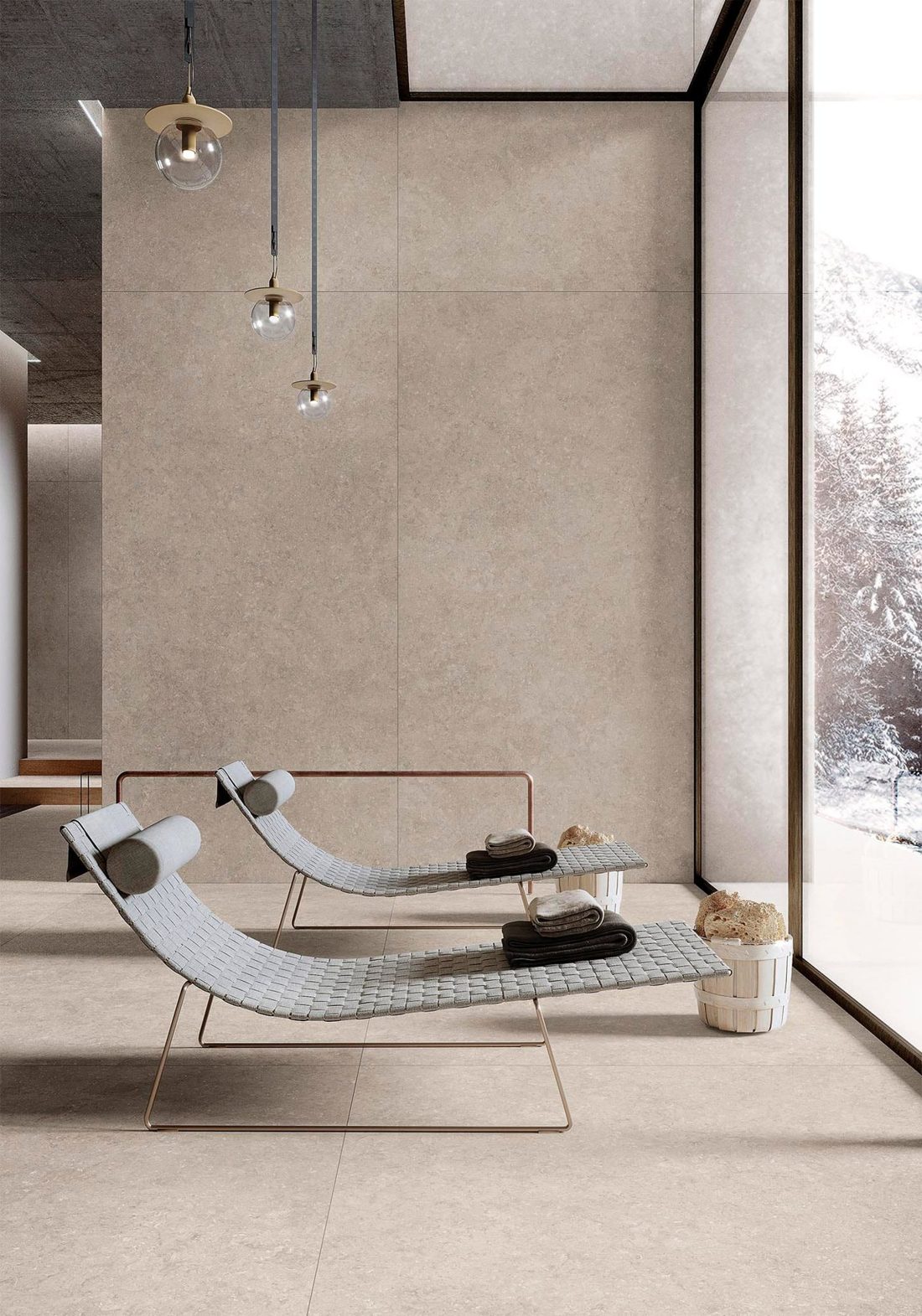 Infinity Palladium Ivory In a room setting