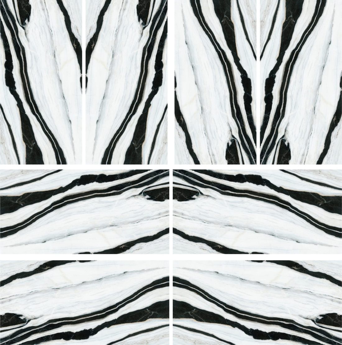Infinity Panda White Panda White bookmatched