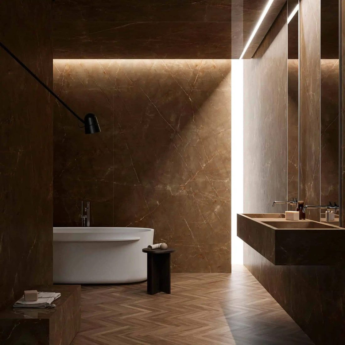 Infinity Pulpis Brown In a room setting