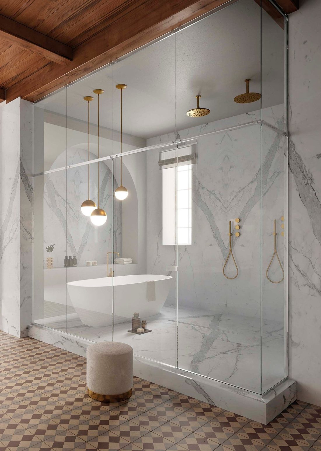 Infinity Statuario Principe In a room setting