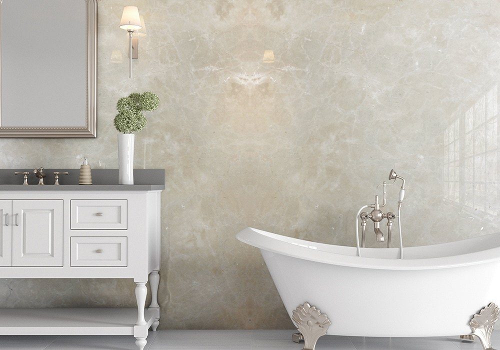 Crema Marfil In a room setting