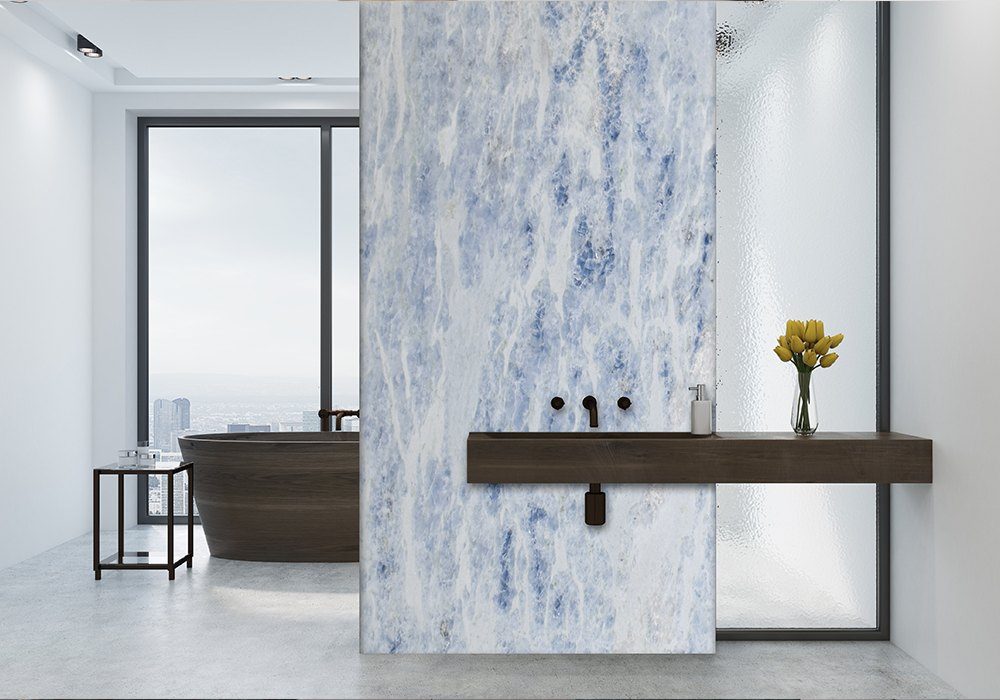 Sky Blue In a room setting