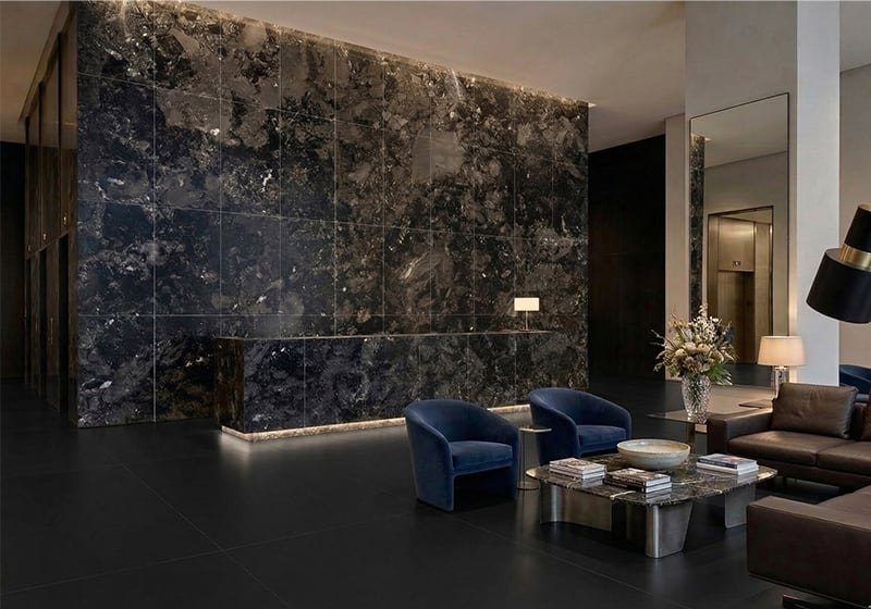 Calacatta Black In a room setting