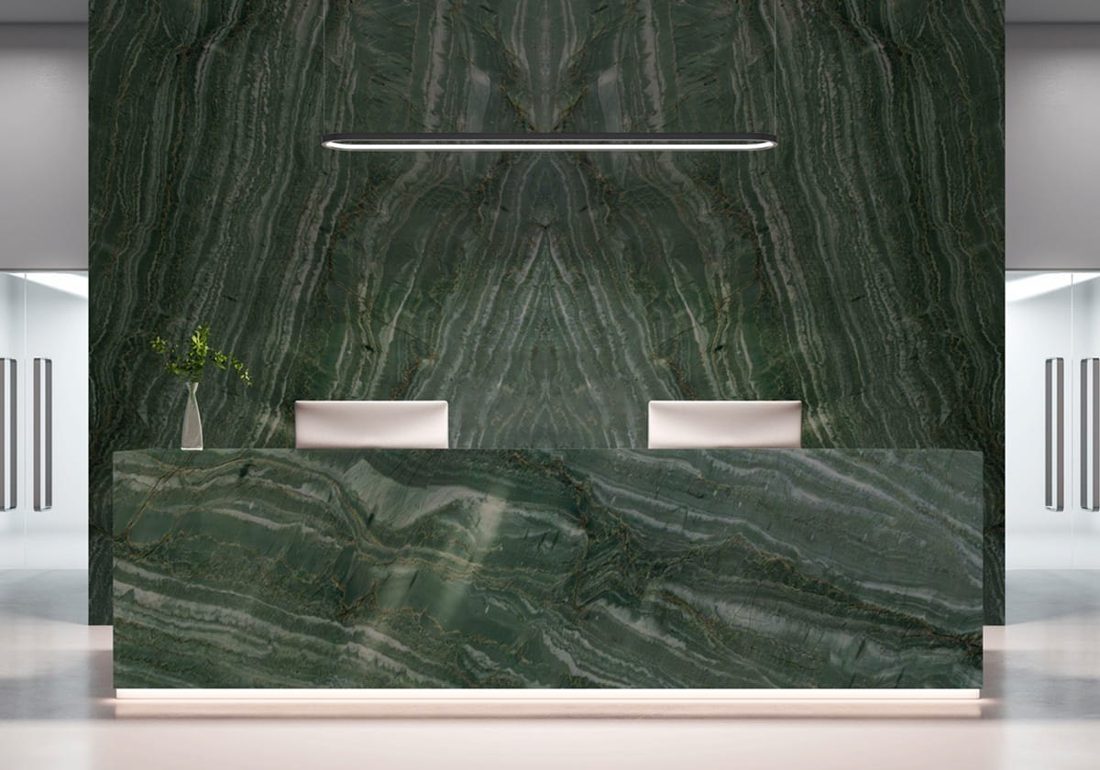 Vivid Green In a room setting