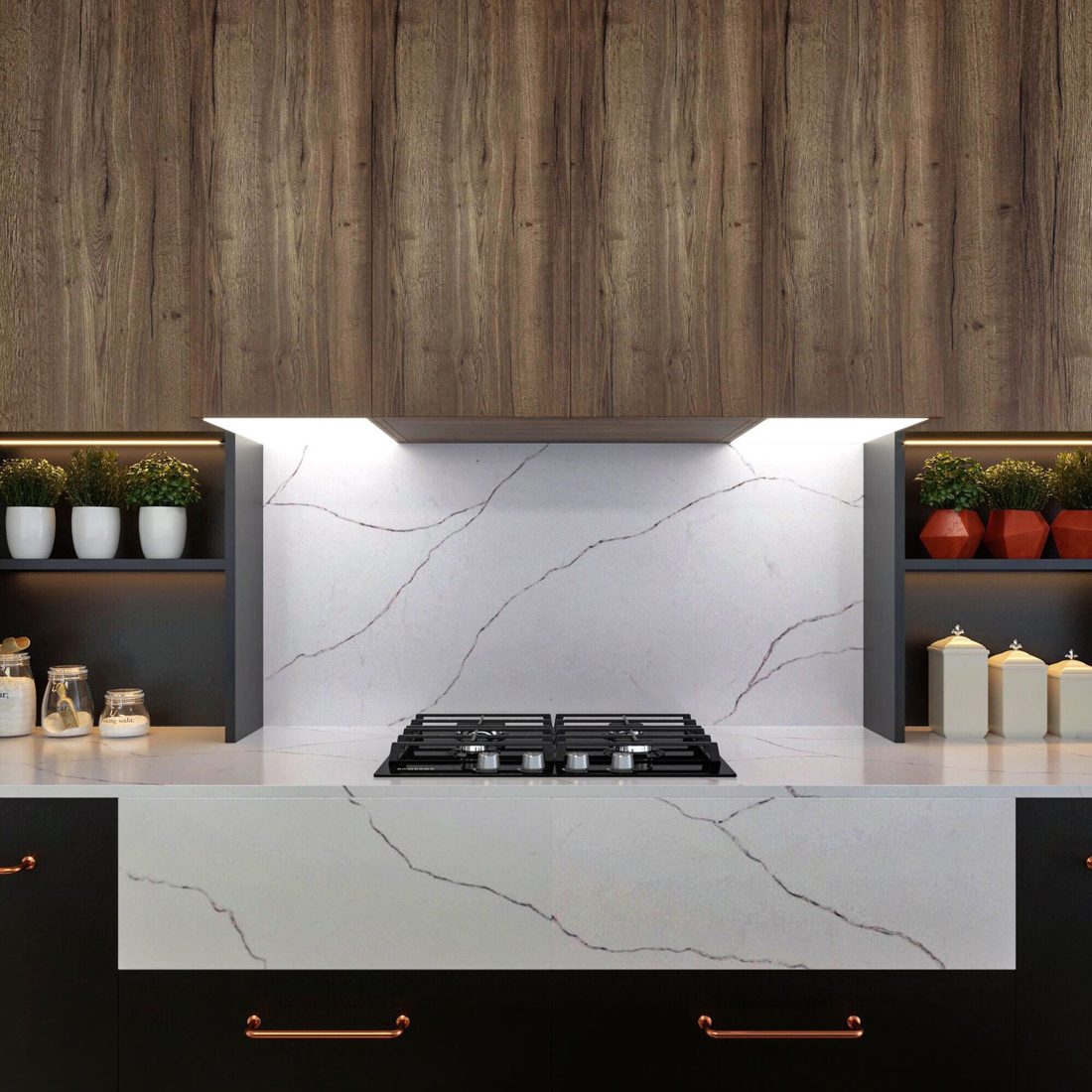 Lincoln Lincoln backsplash and range wall
